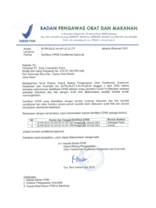 Sertifikat BPOM